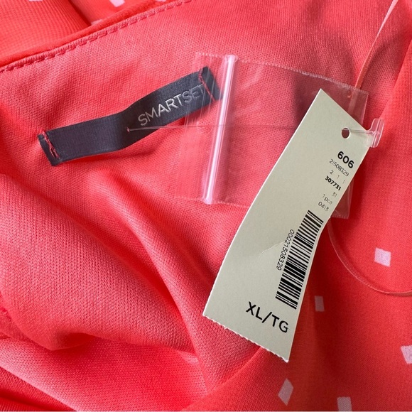 Smart Set Polka Dot Chiffon Vneck Dress Size XL NWT - Picture 6 of 7